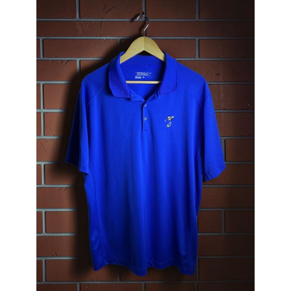 Nike Golf Dri-FIT Mickey Mouse Polo Shirt Men's XL Blue